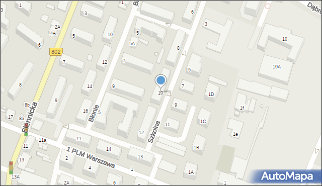 Mińsk Mazowiecki, Szkolna, 10, mapa Mińsk Mazowiecki