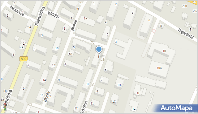 Mińsk Mazowiecki, Szkolna, 8, mapa Mińsk Mazowiecki