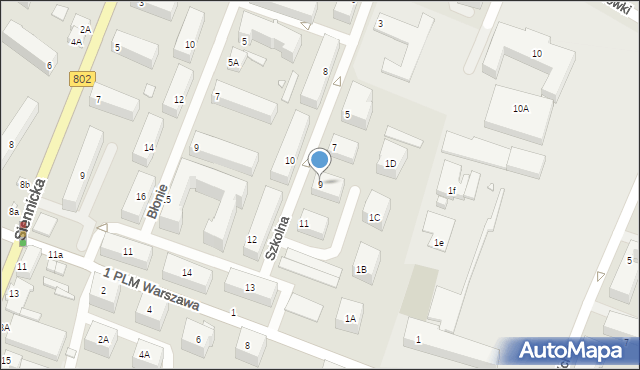 Mińsk Mazowiecki, Szkolna, 9, mapa Mińsk Mazowiecki