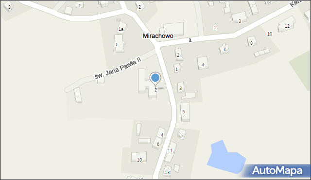 Mirachowo, Szkolna, 2, mapa Mirachowo