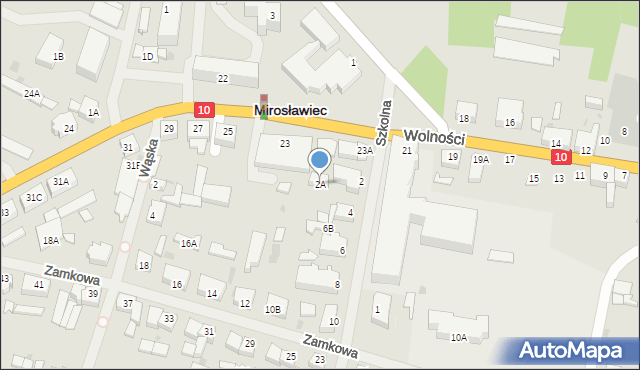 Mirosławiec, Szkolna, 2A, mapa Mirosławiec