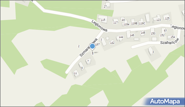 Młodziejowice, Szmaragdowa, 5, mapa Młodziejowice