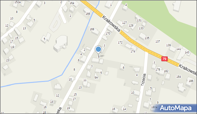 Młoszowa, Szembeka, 3, mapa Młoszowa