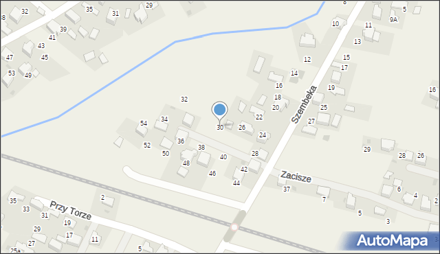 Młoszowa, Szembeka, 30, mapa Młoszowa