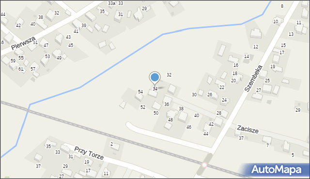 Młoszowa, Szembeka, 34, mapa Młoszowa