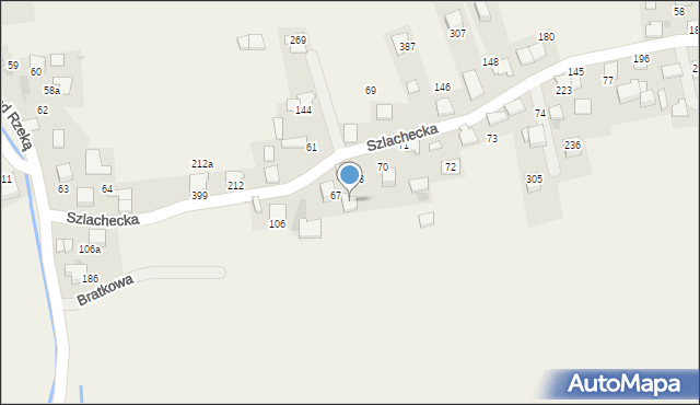 Mników, Szlachecka, 12, mapa Mników