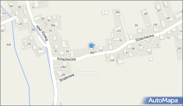 Mników, Szlachecka, 15, mapa Mników