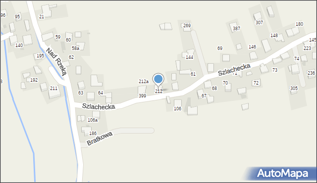 Mników, Szlachecka, 17, mapa Mników