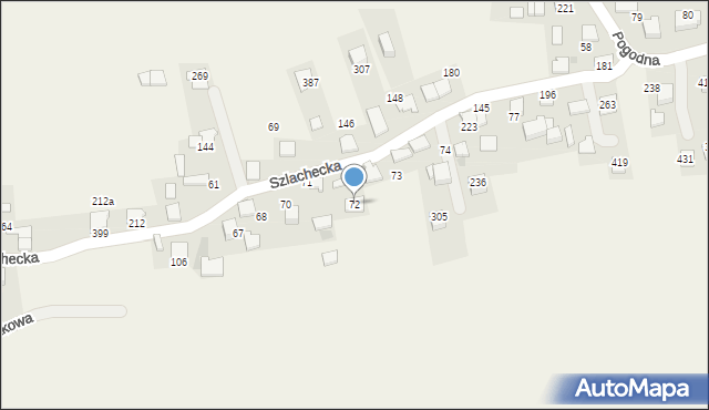 Mników, Szlachecka, 18, mapa Mników