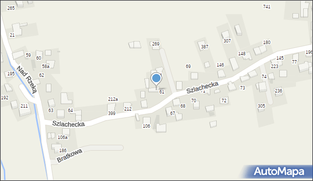 Mników, Szlachecka, 21, mapa Mników