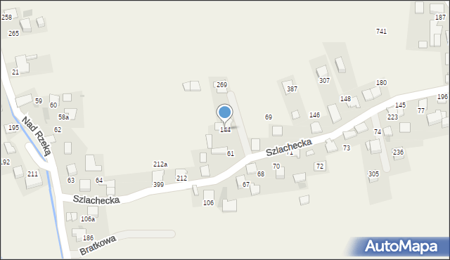 Mników, Szlachecka, 23, mapa Mników