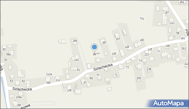 Mników, Szlachecka, 29, mapa Mników