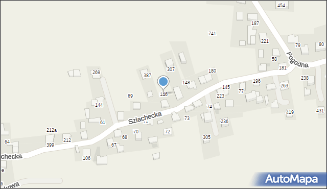 Mników, Szlachecka, 33, mapa Mników