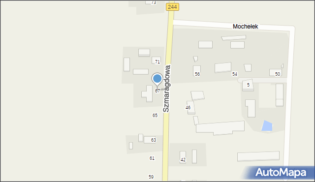 Mochle, Szmaragdowa, 67, mapa Mochle
