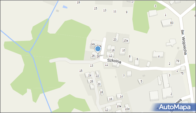 Modlnica, Szkolna, 14, mapa Modlnica