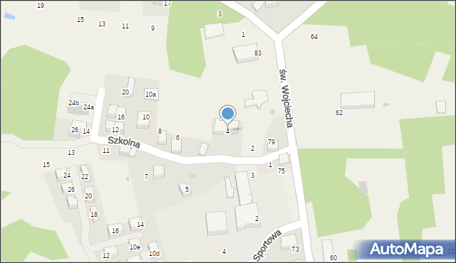 Modlnica, Szkolna, 4, mapa Modlnica