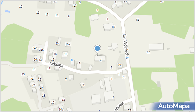 Modlnica, Szkolna, 76, mapa Modlnica