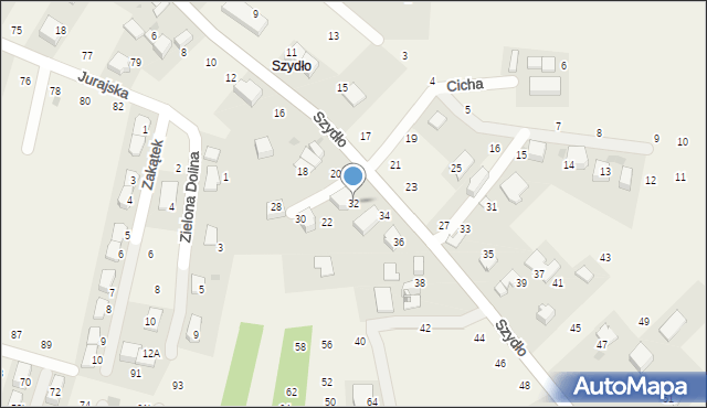 Modlnica, Szydło, 32, mapa Modlnica