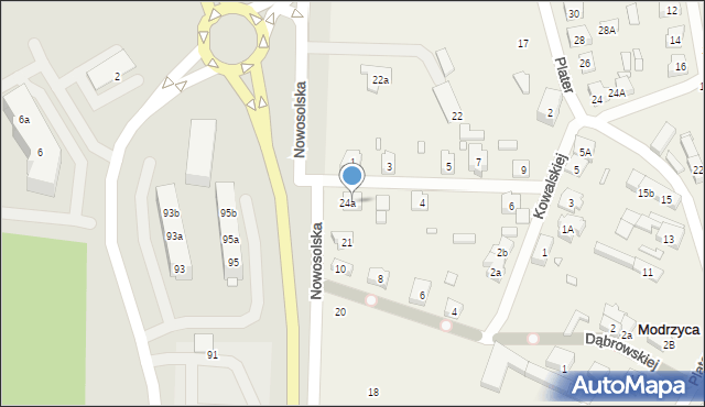 Modrzyca, Szkolna, 2, mapa Modrzyca