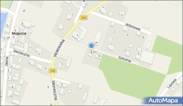 Mojęcice, Szkolna, 6, mapa Mojęcice