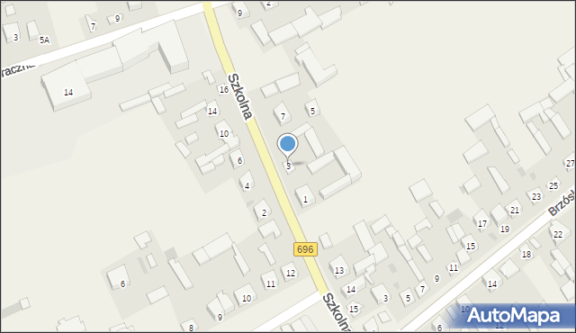 Mokobody, Szkolna, 3, mapa Mokobody