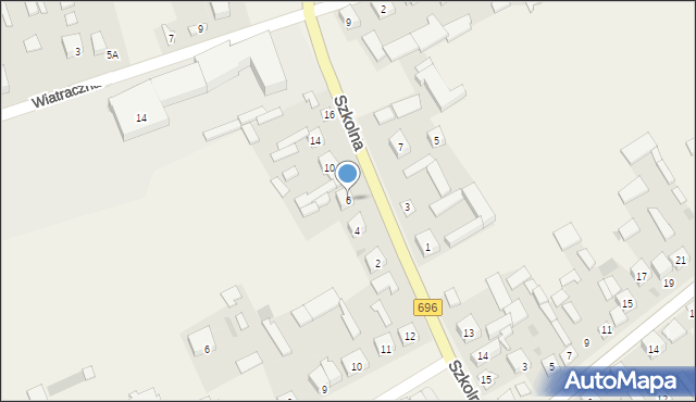 Mokobody, Szkolna, 6, mapa Mokobody