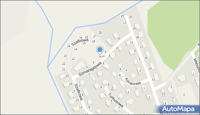 Morzyczyn, Szmaragdowa, 7, mapa Morzyczyn