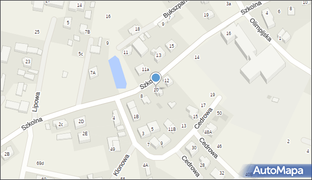 Mosty, Szkolna, 10, mapa Mosty