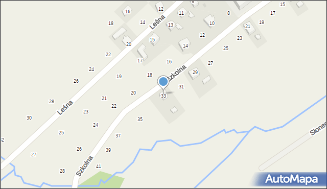 Moszczenica, Szkolna, 33, mapa Moszczenica