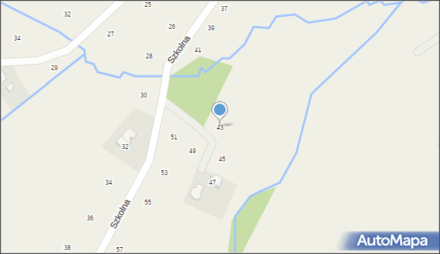 Moszczenica, Szkolna, 43, mapa Moszczenica