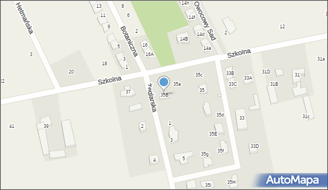 Mroków, Szkolna, 35B, mapa Mroków
