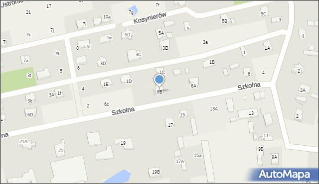 Mroków, Szkolna, 6B, mapa Mroków