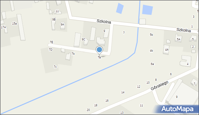 Mroków, Szkolna, 7a, mapa Mroków