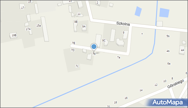 Mroków, Szkolna, 7b, mapa Mroków