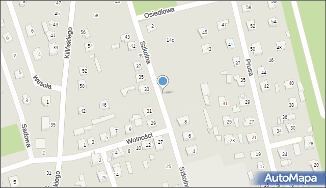 Mrozy, Szkolna, 12, mapa Mrozy