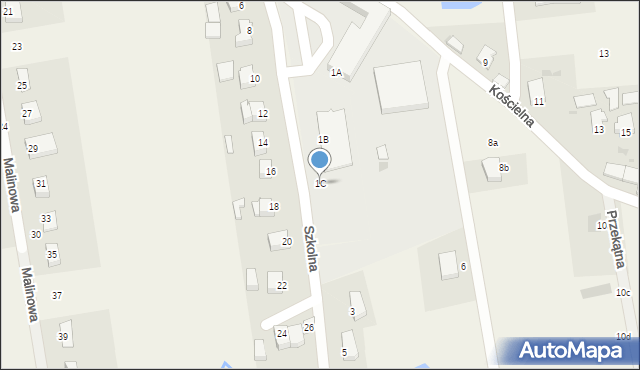 Mścice, Szkolna, 1C, mapa Mścice