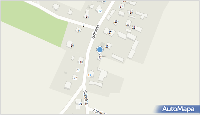 Mściszewice, Szkolna, 31, mapa Mściszewice