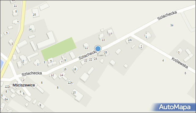 Mściszewice, Szlachecka, 24, mapa Mściszewice
