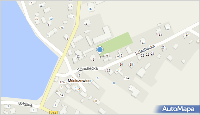 Mściszewice, Szlachecka, 3, mapa Mściszewice