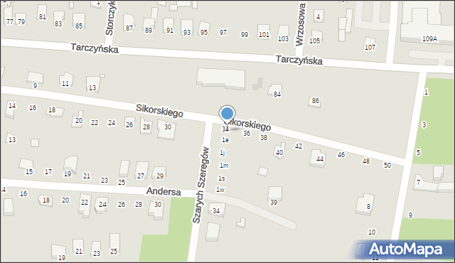 Mszczonów, Szarych Szeregów, 1b, mapa Mszczonów
