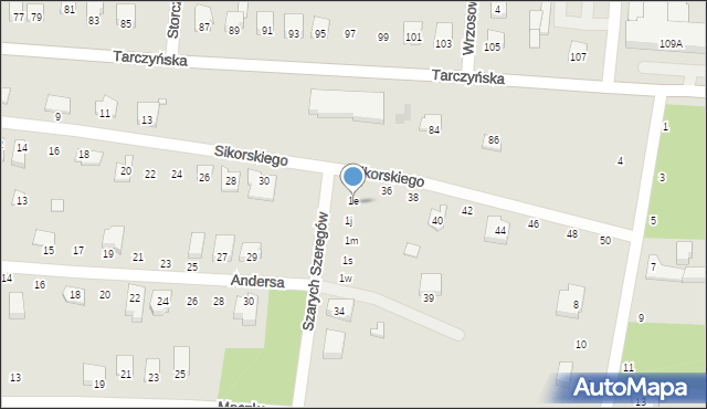 Mszczonów, Szarych Szeregów, 1f, mapa Mszczonów