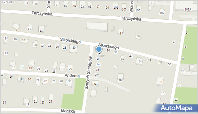 Mszczonów, Szarych Szeregów, 1h, mapa Mszczonów