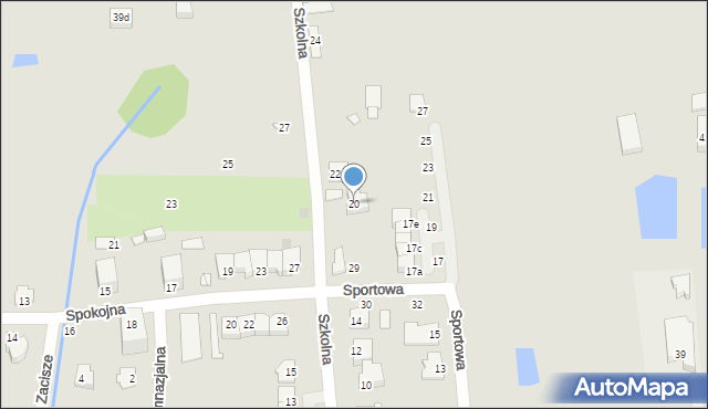 Mszczonów, Szkolna, 20, mapa Mszczonów