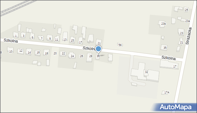 Mysłaków, Szkolna, 30, mapa Mysłaków