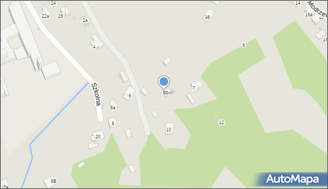 Myślenice, Szkolna, 5, mapa Myślenice