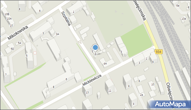 Mysłowice, Szpitalna, 7, mapa Mysłowice