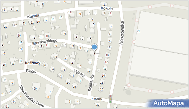 Mysłowice, Szafranka Józefa, ks., 3, mapa Mysłowice