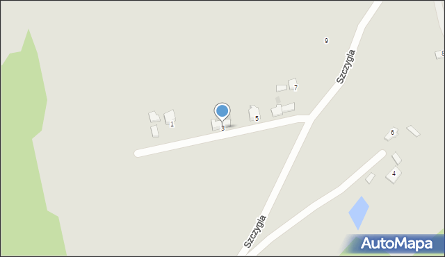 Myszków, Szczygla, 3, mapa Myszków