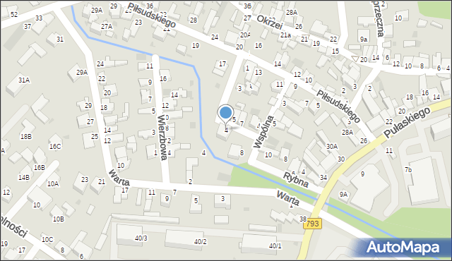 Myszków, Szkolna, 4, mapa Myszków