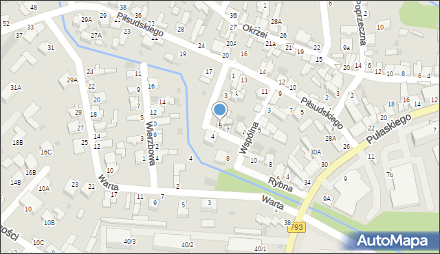 Myszków, Szkolna, 5, mapa Myszków